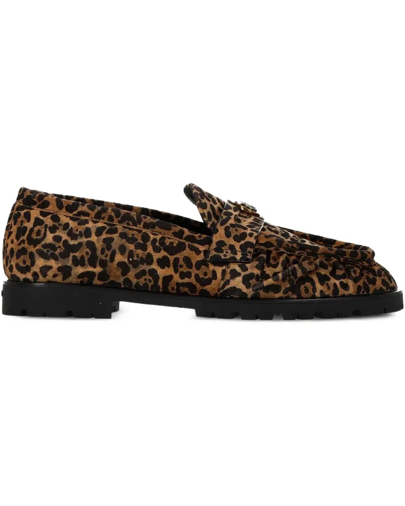 Pinko Loafer mit Leoparden-Print - Braun Braun