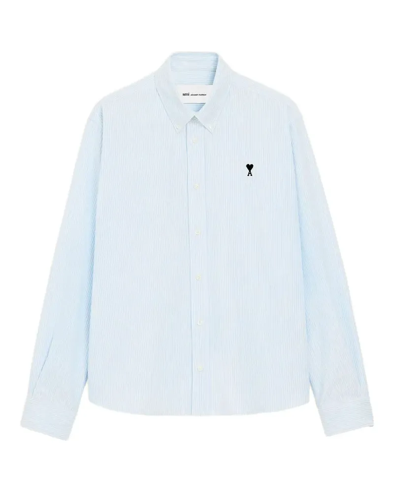 AMI Paris Gestreiftes Hemd - Blau Blau