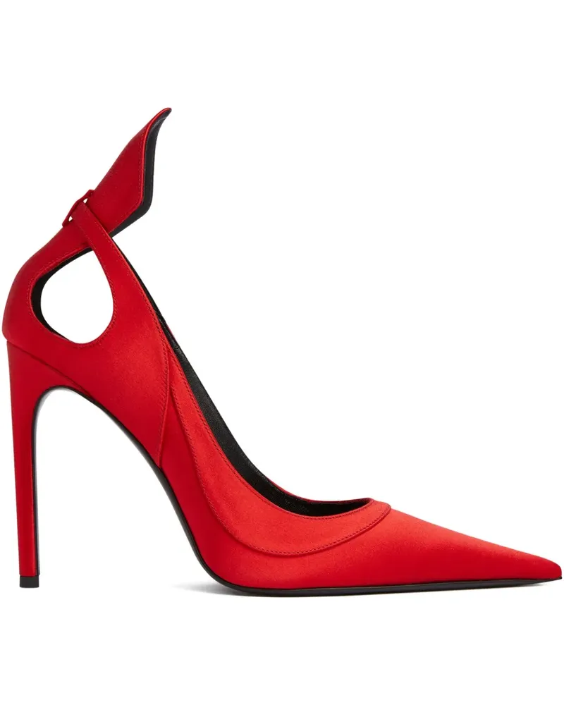 Nina Ricci Pumps mit Cut-Out aus Satin 105mm - Rot Rot