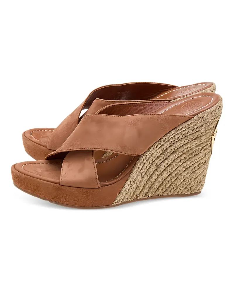 Tory Burch criss-cross wedge sandals - Braun Braun