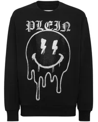 Philipp Plein Sweatshirt mit Strass Schwarz