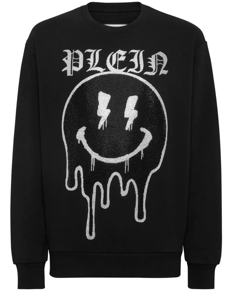 Philipp Plein Sweatshirt mit Strass Schwarz