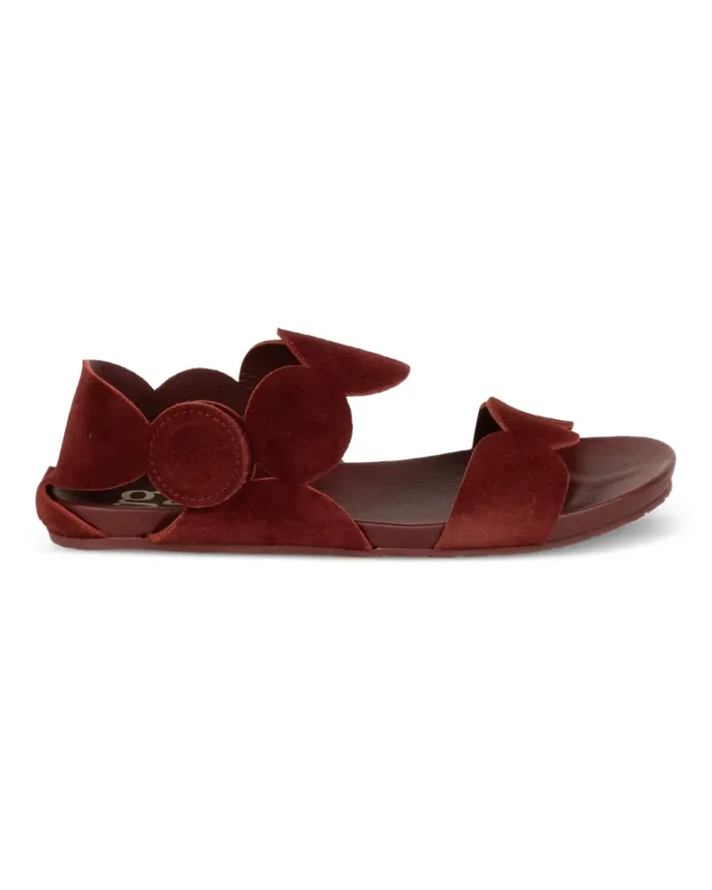 Pedro Garcia Jeanne scalloped-edge touch-strap sandals - Rot Rot