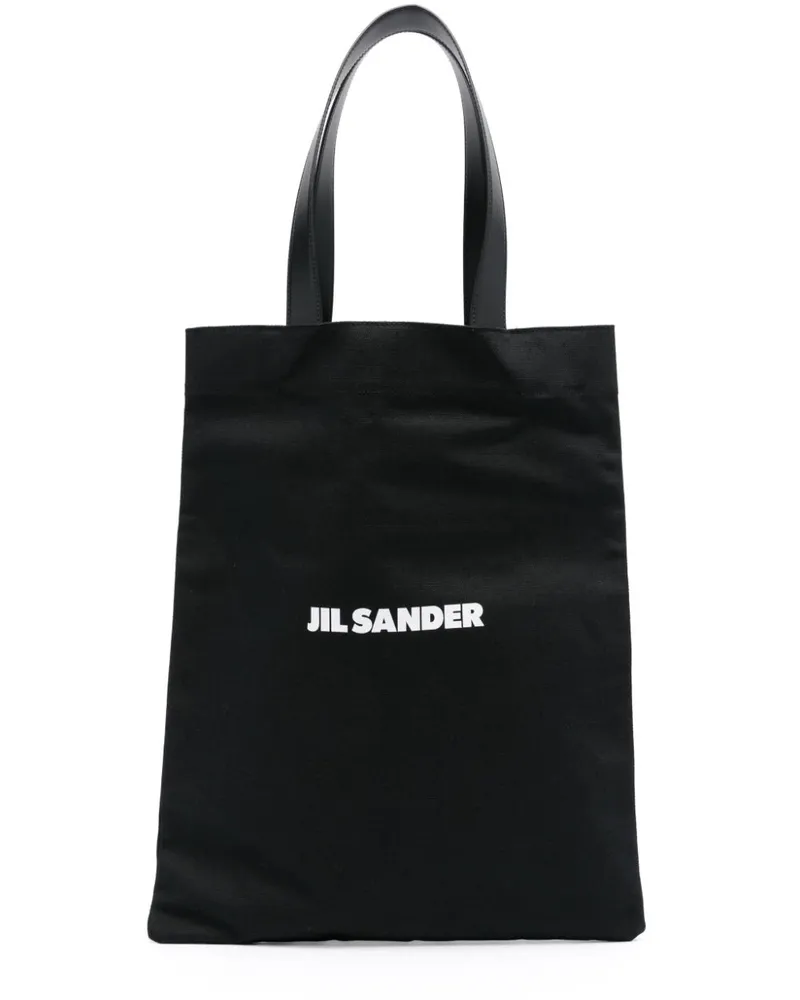 Jil Sander Book Shopper mit Logo-Print - Schwarz Schwarz