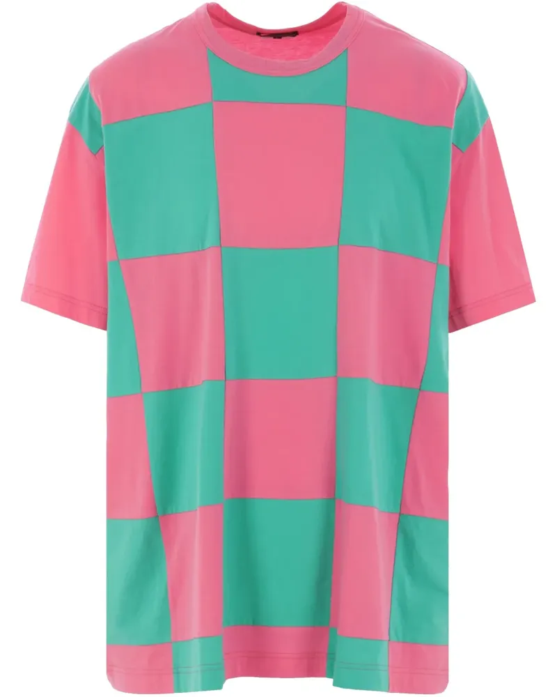Comme des Garçons Kariertes T-Shirt - Rosa Rosa