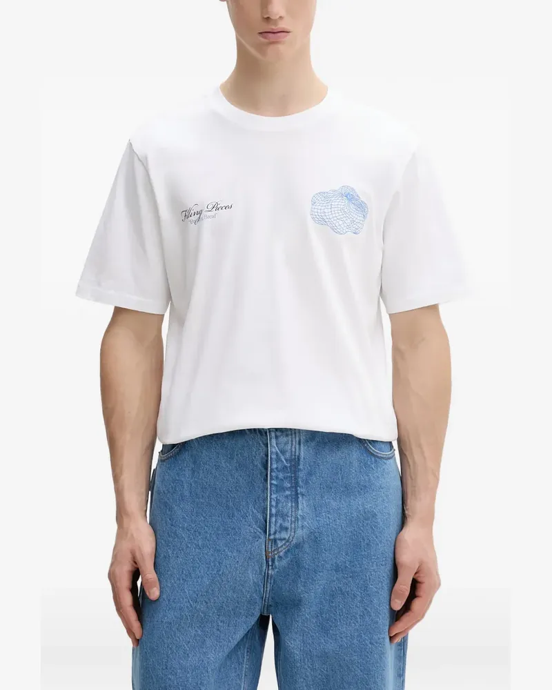 Filling Pieces Citrus T-Shirt mit grafischem Print - Weiß Weiß