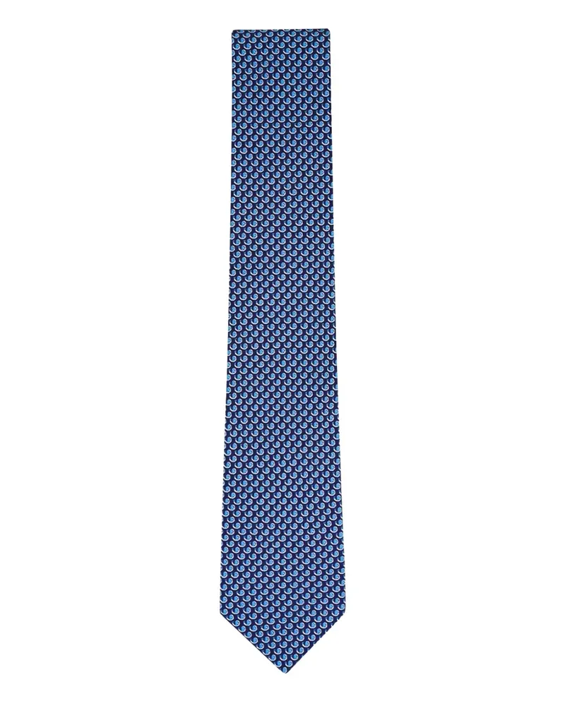 Ferragamo printed tie - Blau Blau