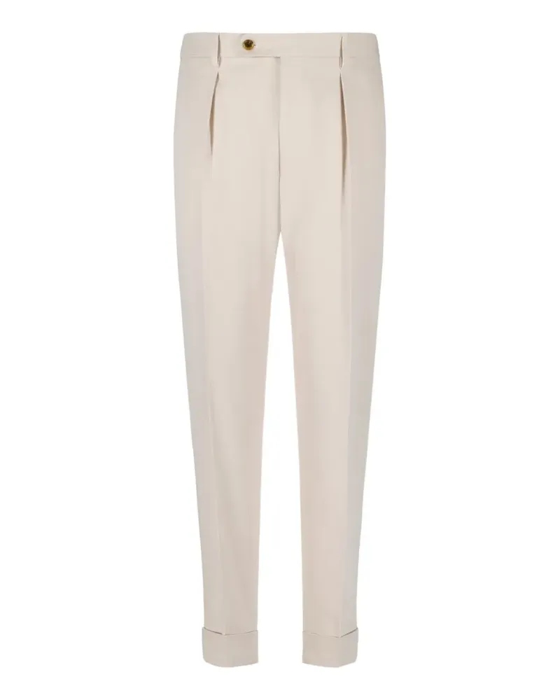 Berwich double-pleated turn-up trousers - Nude Nude