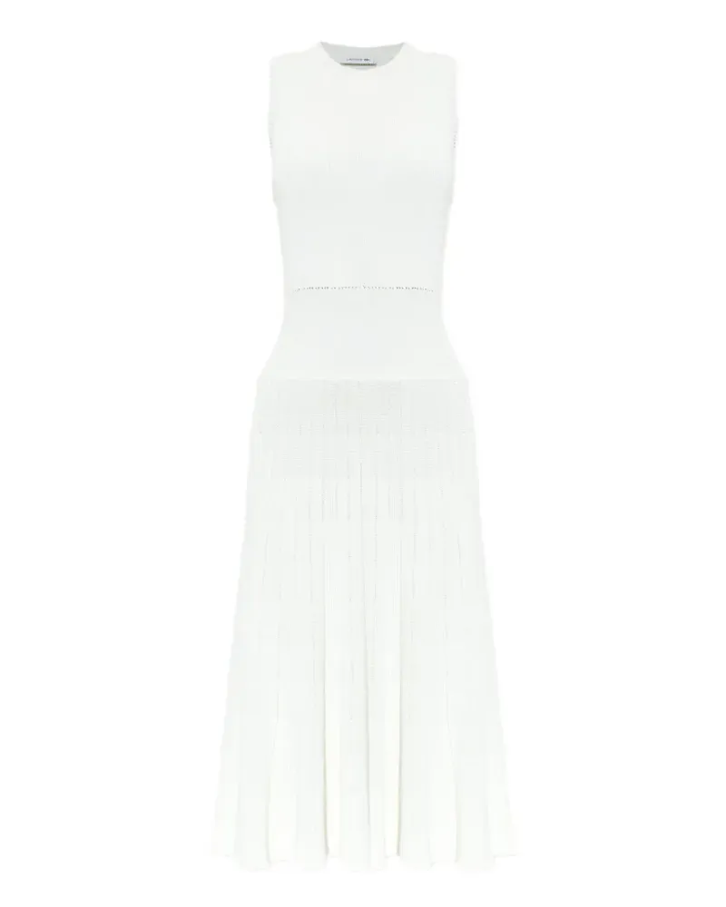 Lacoste Ärmelloses Strickkleid - Weiß Weiß