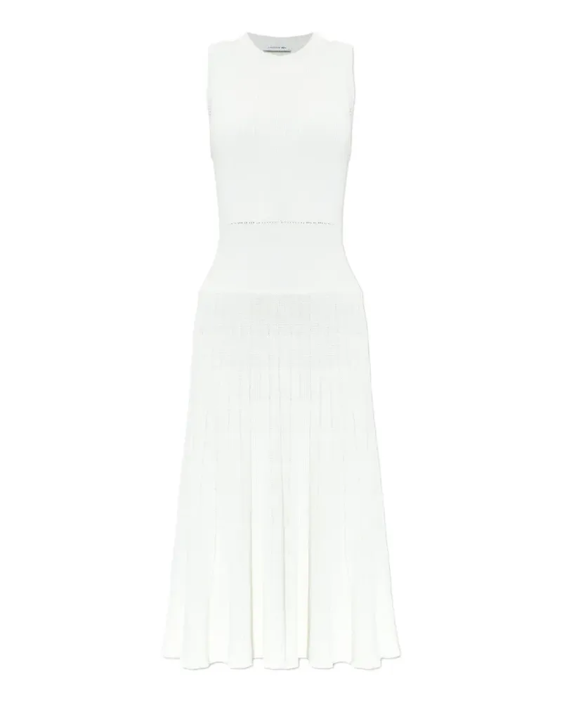 Lacoste Ärmelloses Strickkleid - Weiß Weiß