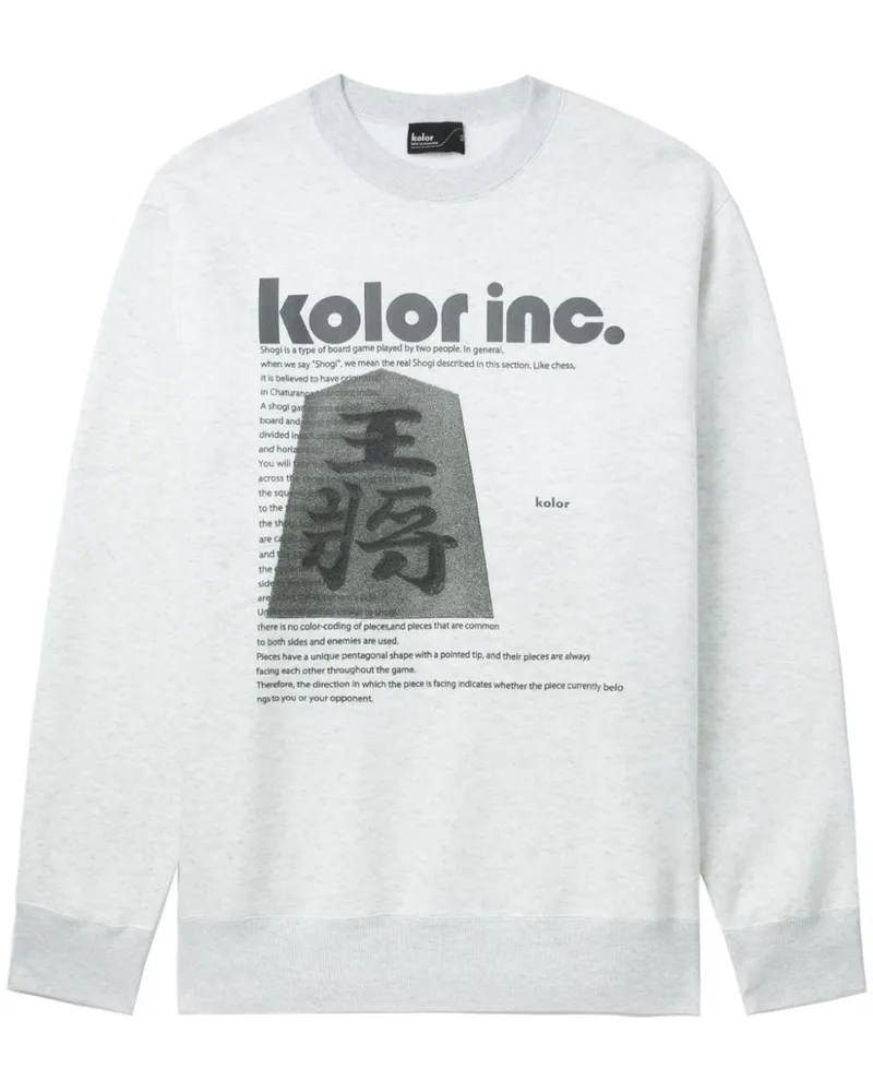 kolor Sweatshirt mit grafischem Print - Weiß Weiß
