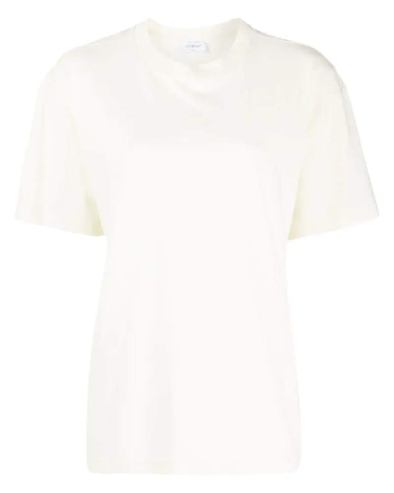 OFF-WHITE T-Shirt mit diagonalen Streifen - Gelb Gelb