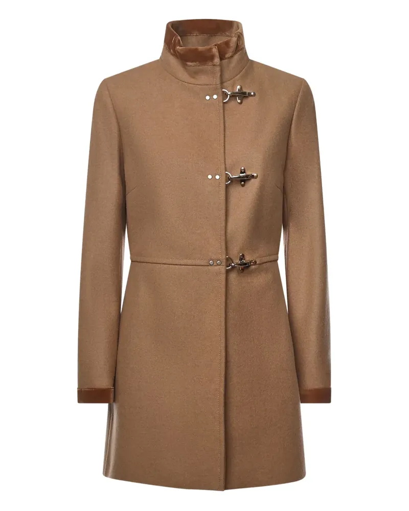 Fay double-breasted toggle coat - Nude Nude