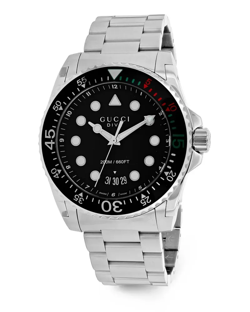 Gucci Dive Armbanduhr 44mm - Schwarz Schwarz