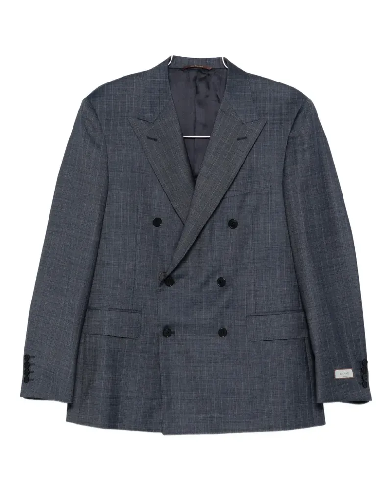 Canali double-breasted pinstripe suit - Blau Blau