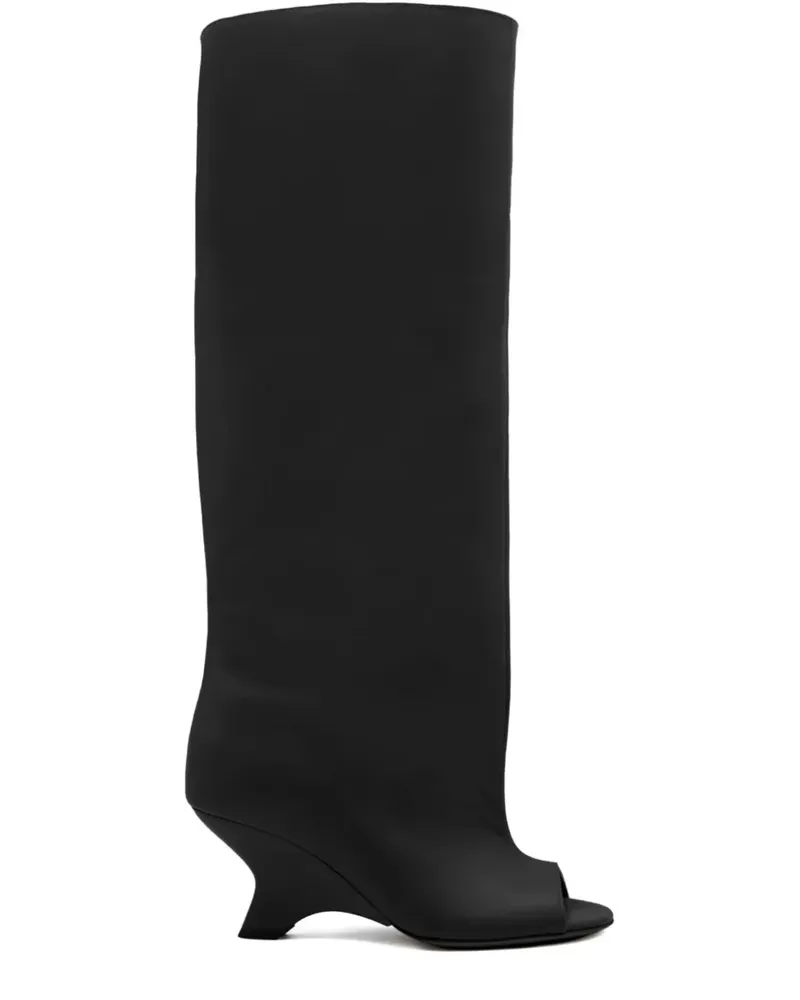 Gia Borghini Peeptoe-Stiefel 70mm - Schwarz Schwarz