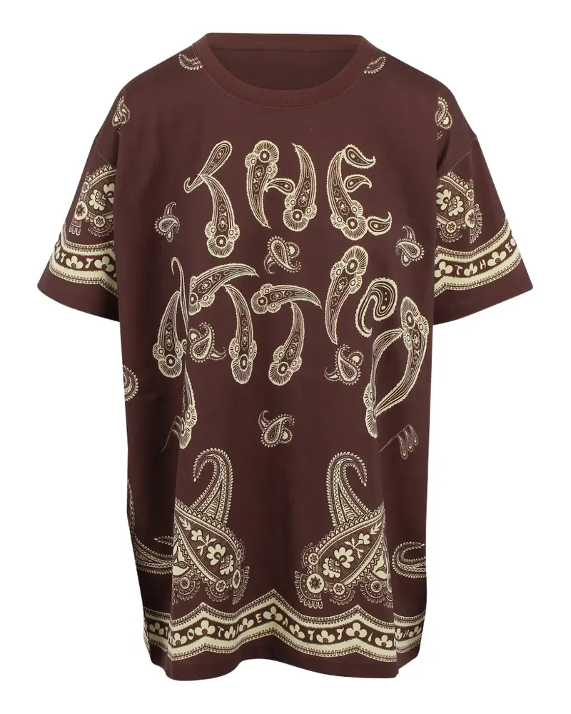 ATTICO paisley-print T-shirt - Braun Braun
