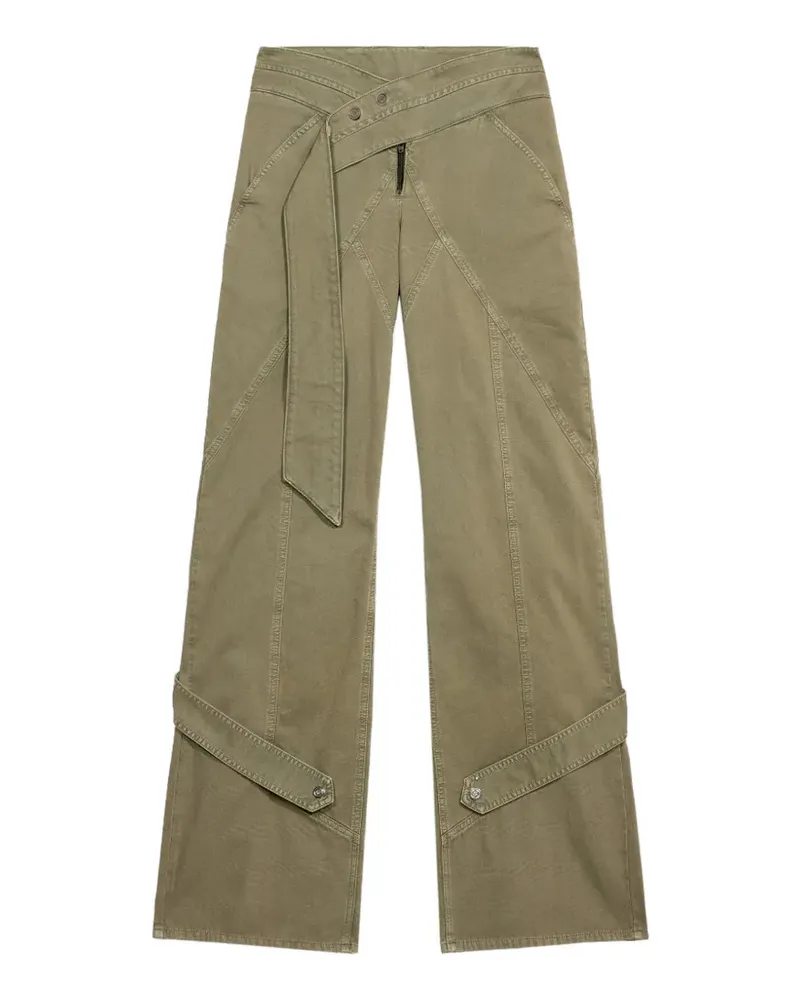 Blumarine Hose mit Kontrasteinsätzen - Grün Grün