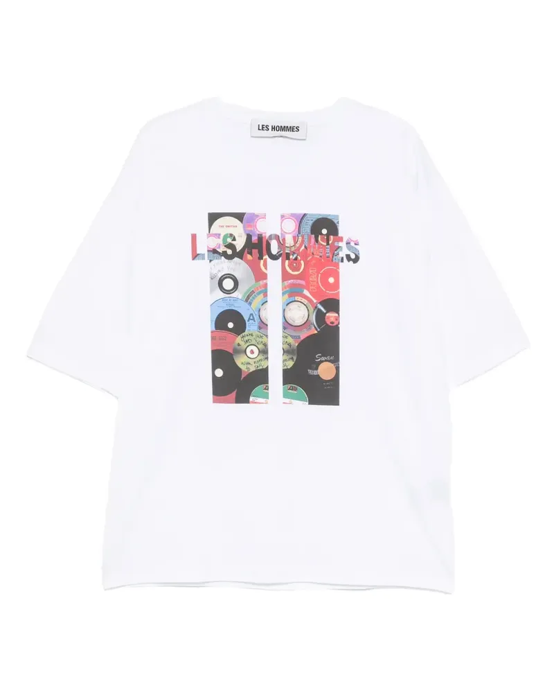 Les Hommes graphic-print T-shirt - Weiß Weiß