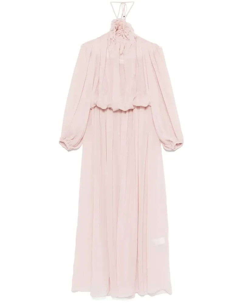 Blumarine Maxikleid mit Broschen - Rosa Rosa
