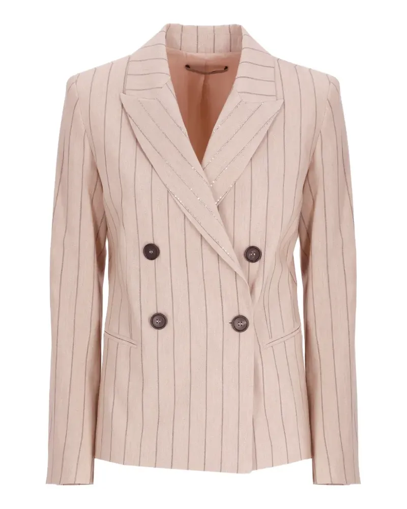 D.EXTERIOR pinstripe sequin-embellished jacket - Rosa Rosa