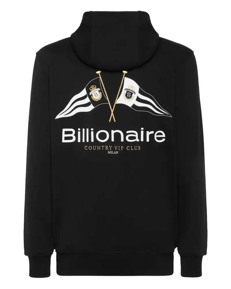 Billionaire Hoodie mit Logo-Print - Schwarz Schwarz