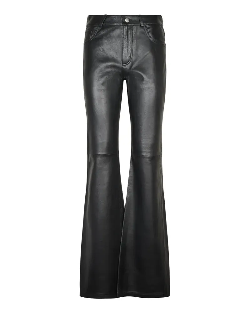 Haikure leather flared trousers - Schwarz Schwarz