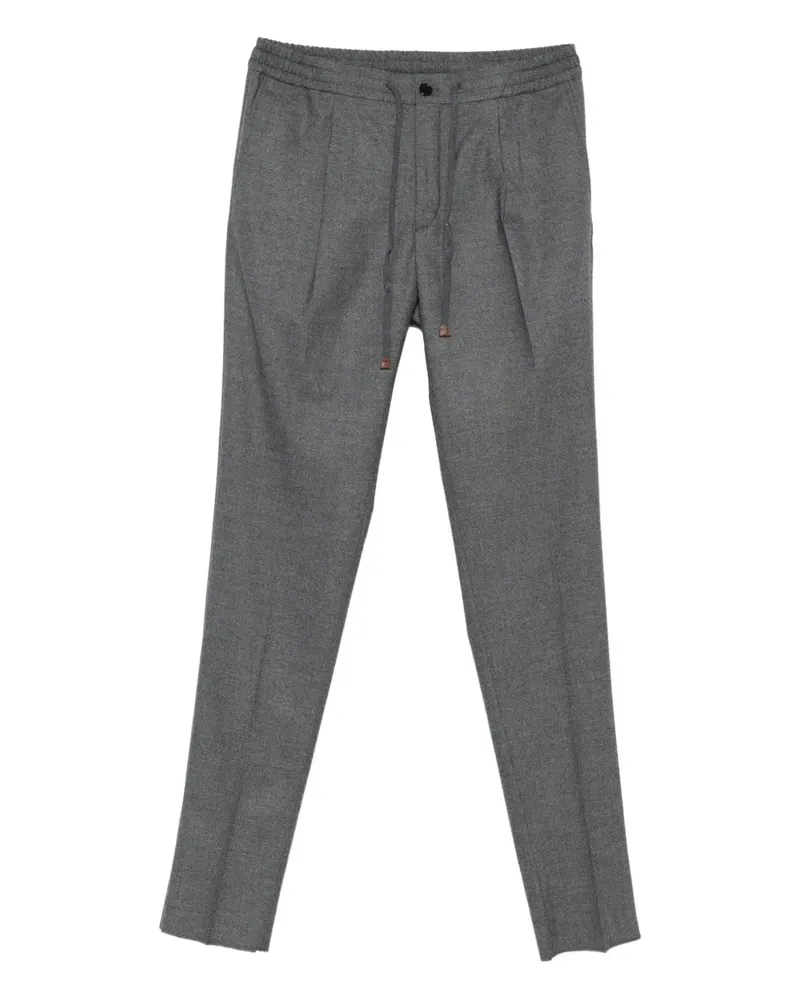 Incotex Hose mit Bundfalten - Grau Grau