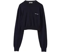 Cropped-Pullover aus Wolle