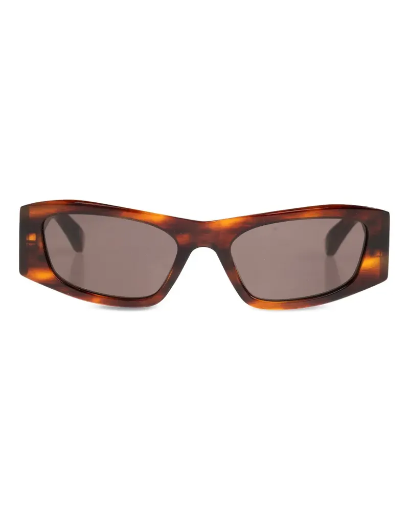 Balenciaga tortoiseshell rectangle sunglasses - Braun Braun