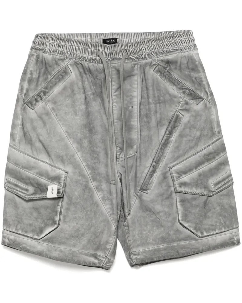 FIVE CM Cargo-Shorts mit Kordelzug - Grau Grau