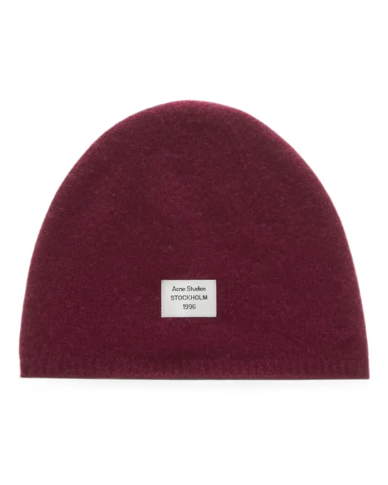 Acne Studios Beanie aus Kaschmir mit Logo - Rot Rot