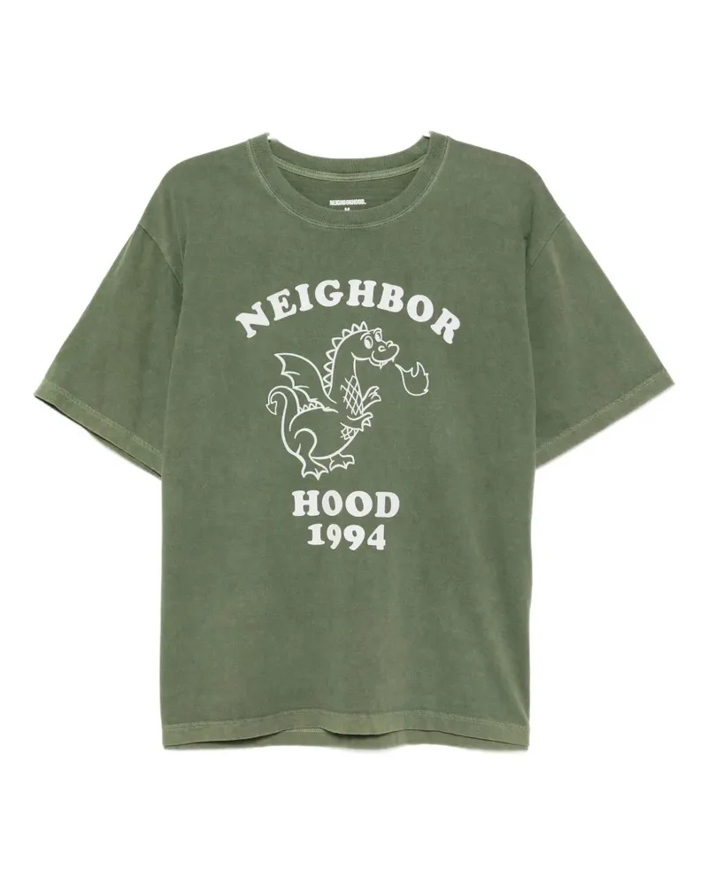 Neighborhood T-Shirt mit grafischem Print - Grün Grün