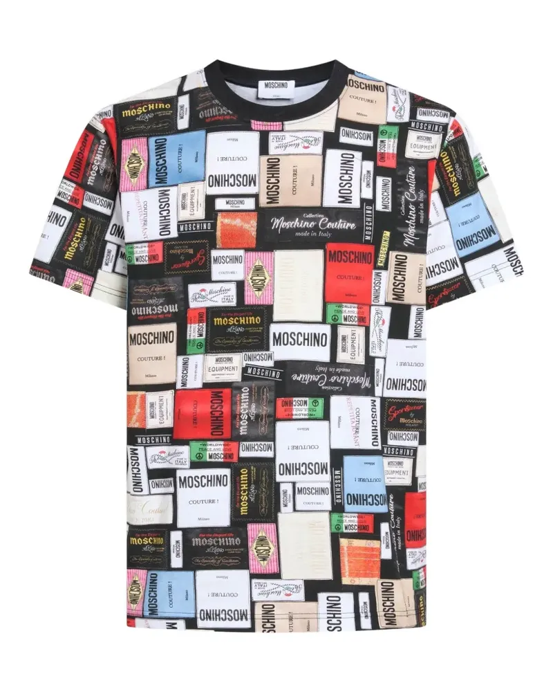 Moschino T-Shirt mit Logo-Print - Weiß Weiß