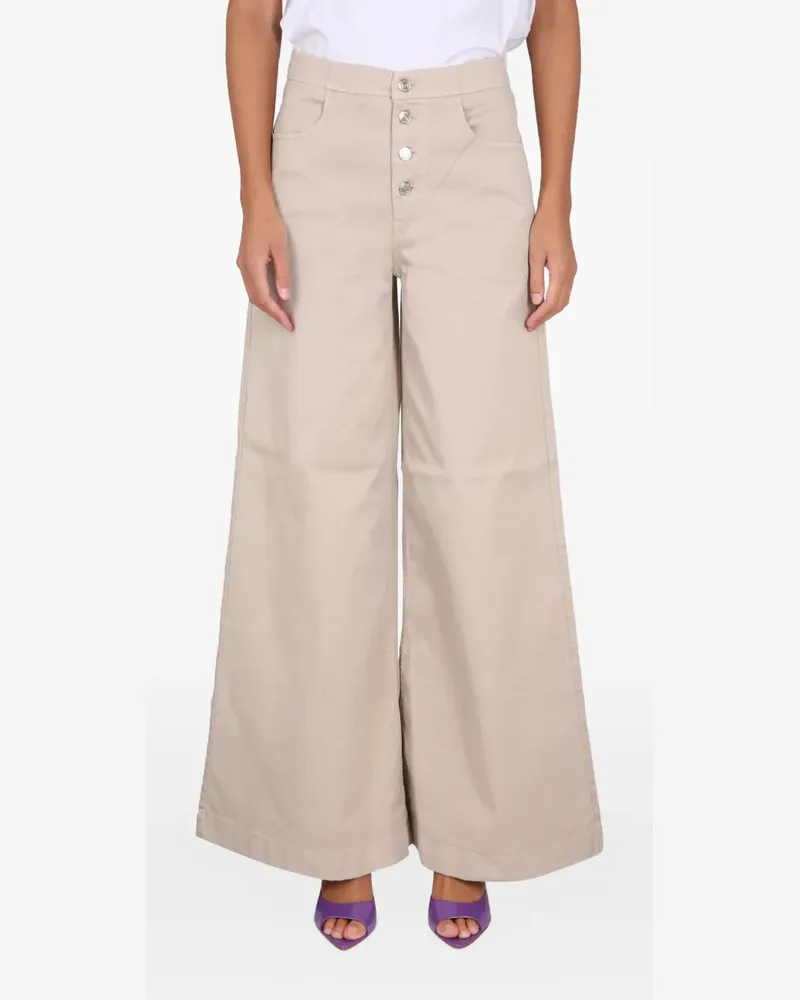 Department 5 Yoko buttoned wide trousers - Nude Nude