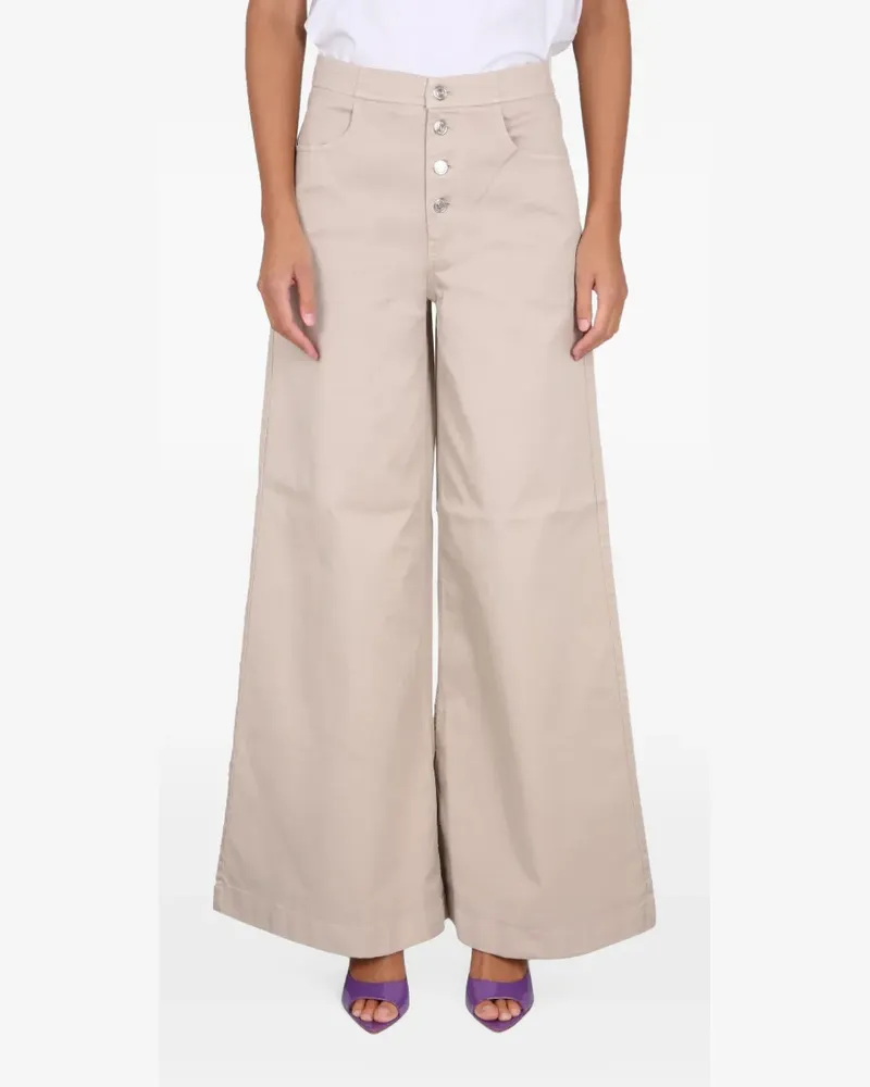 Department 5 Weite Yoko Hose mit Knöpfen - Nude Nude