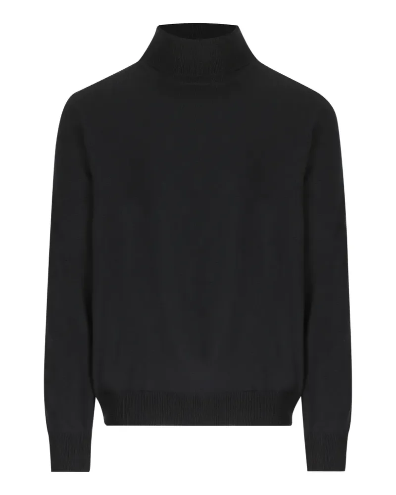 Tagliatore roll-neck ribbed-trim sweater - Schwarz Schwarz