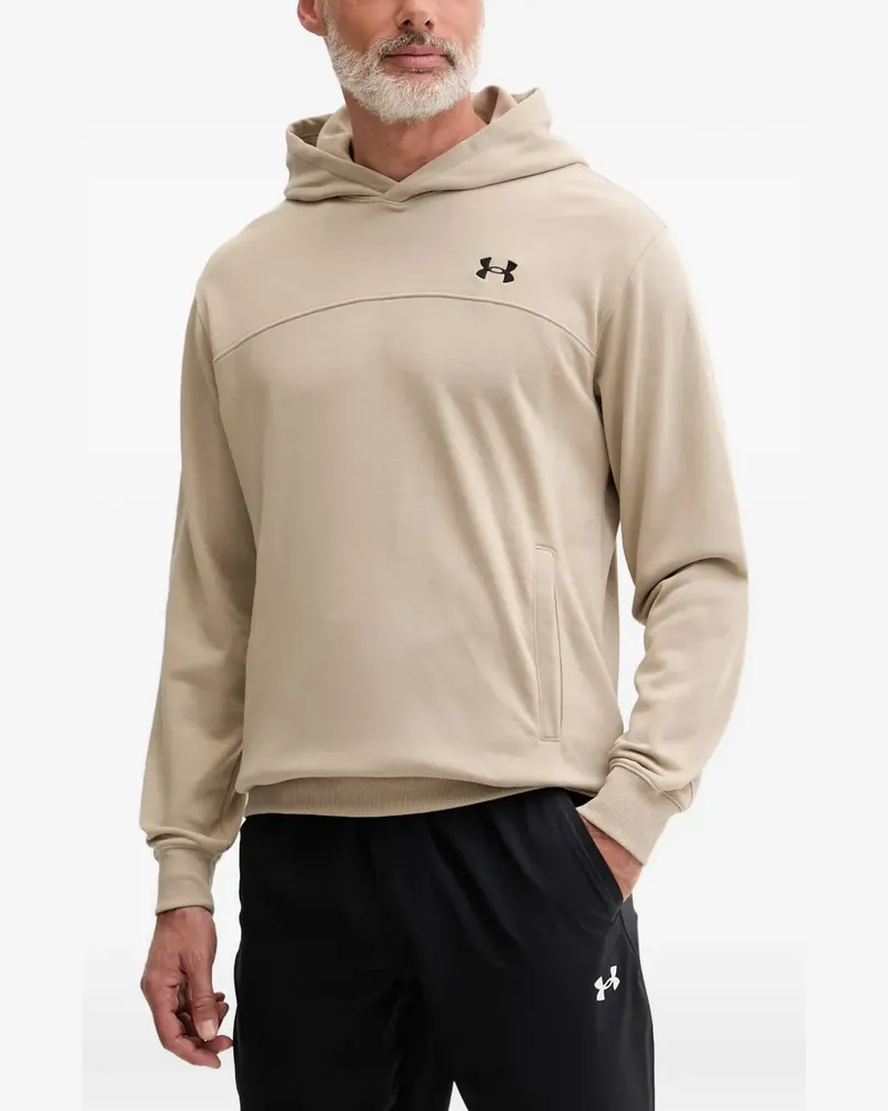 Under Armour Rival Lightweight logo-embroidered hooded hoodie - Nude Nude