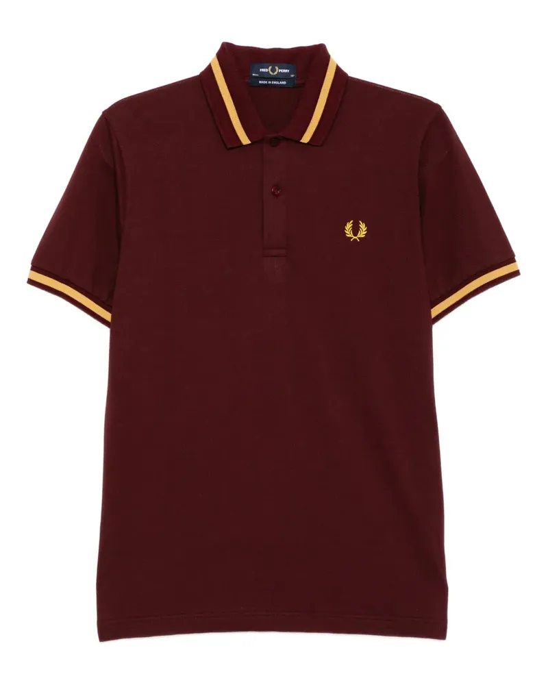 Fred Perry Poloshirt mit Kontrastdetail - Rot Rot