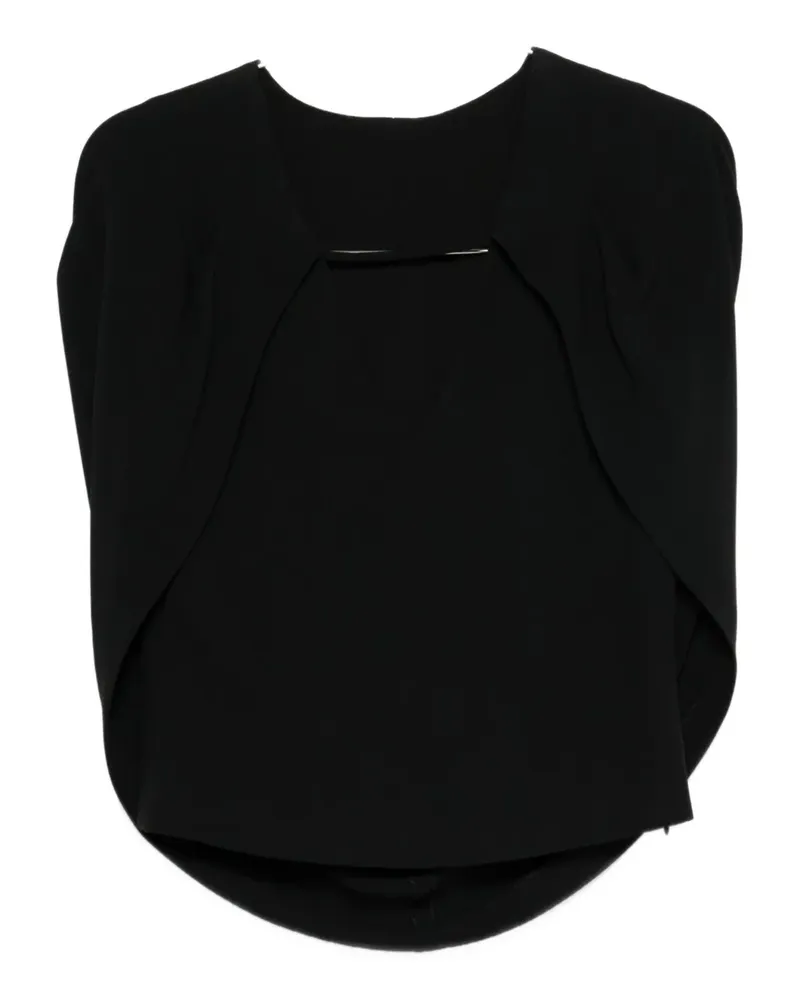 Alberta Ferretti draped blouse - Schwarz Schwarz