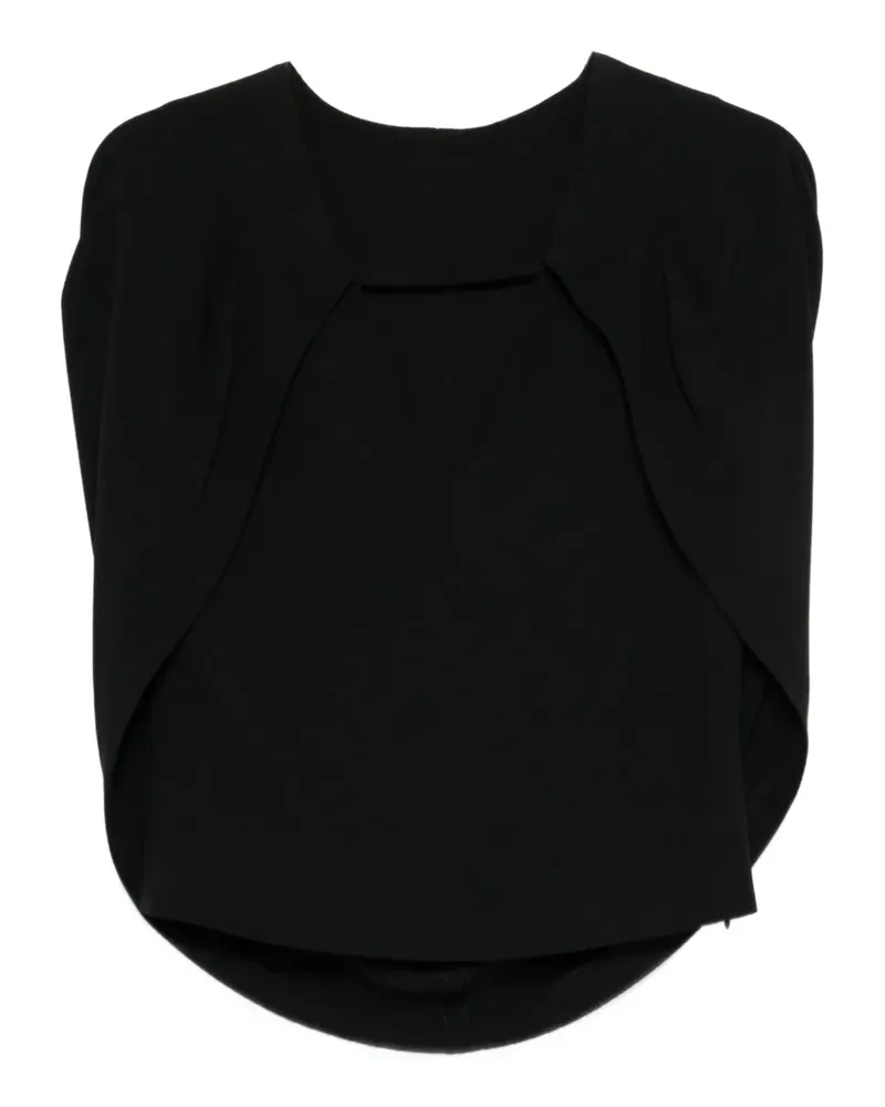 Alberta Ferretti Drapierte Bluse - Schwarz Schwarz