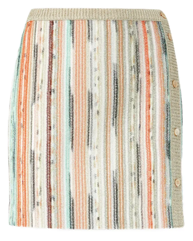 Missoni Gestreifter Minirock - Nude Nude