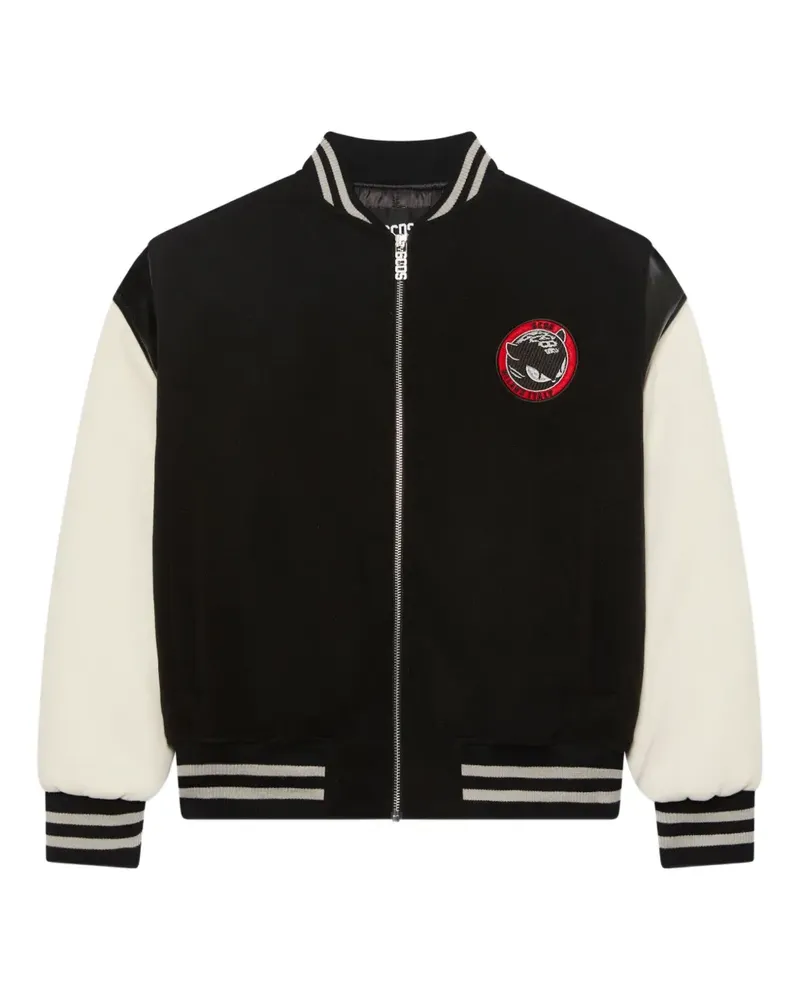 GCDS chest-patch bomber jacket - Schwarz Schwarz