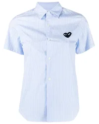 Comme des Garçons Hemd mit Stickerei Blau