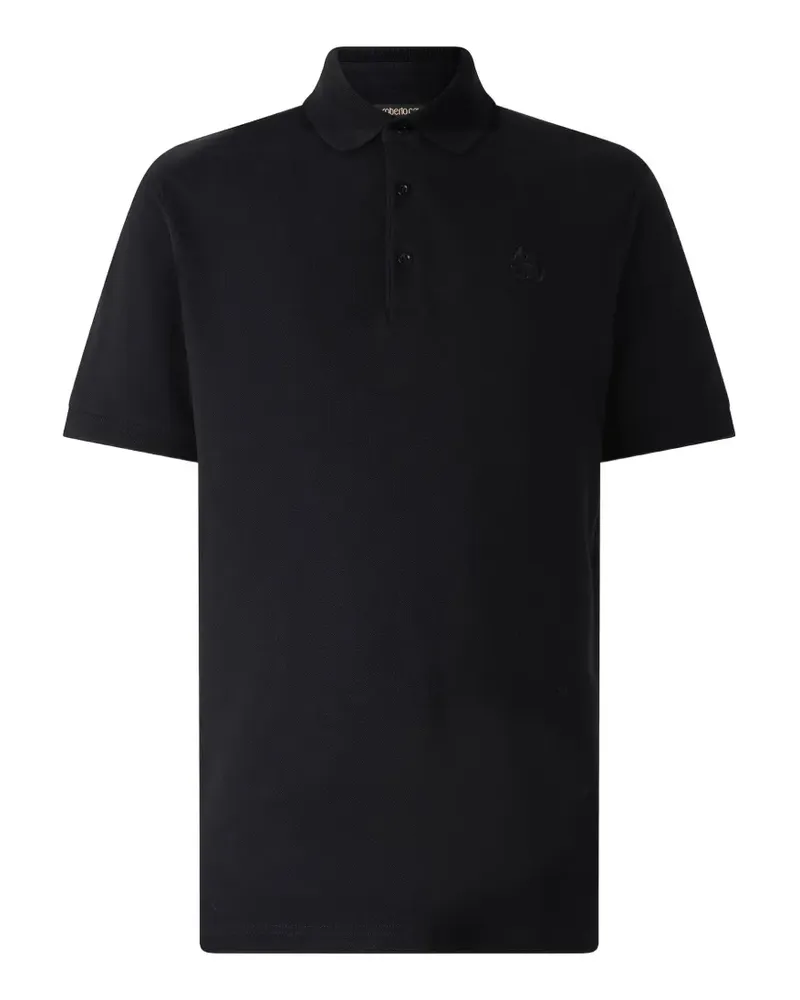 Roberto Cavalli Poloshirt mit Logo-Stickerei - Schwarz Schwarz