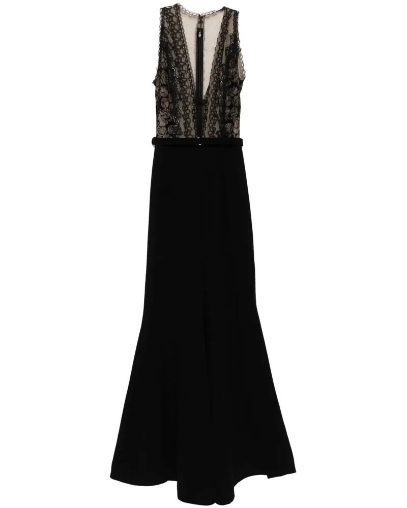 Saiid Kobeisy Jumpsuit aus Spitze - Schwarz Schwarz