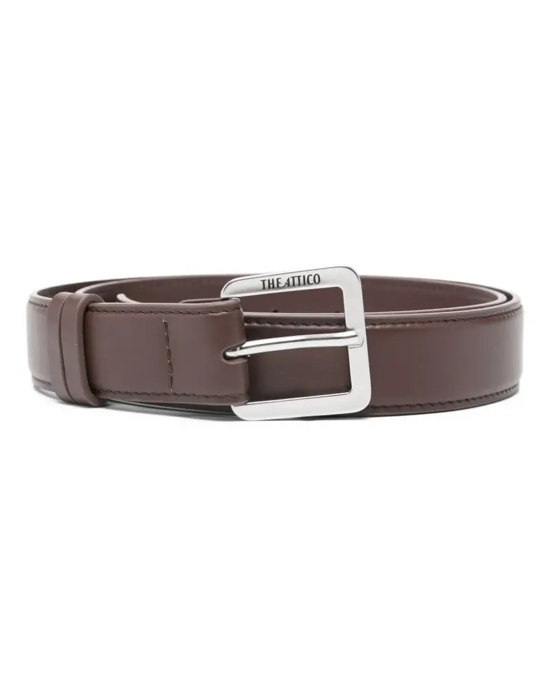 ATTICO logo buckle belt - Braun Braun