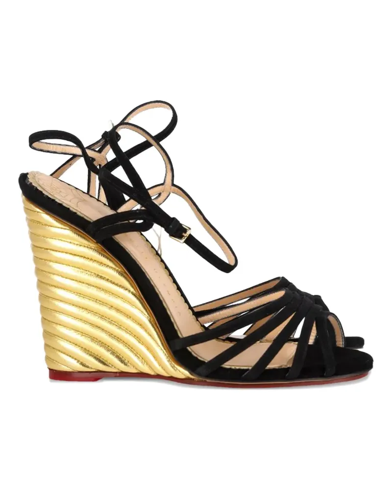 Charlotte Olympia Sandalen mit Knöchelriemen - Schwarz Schwarz