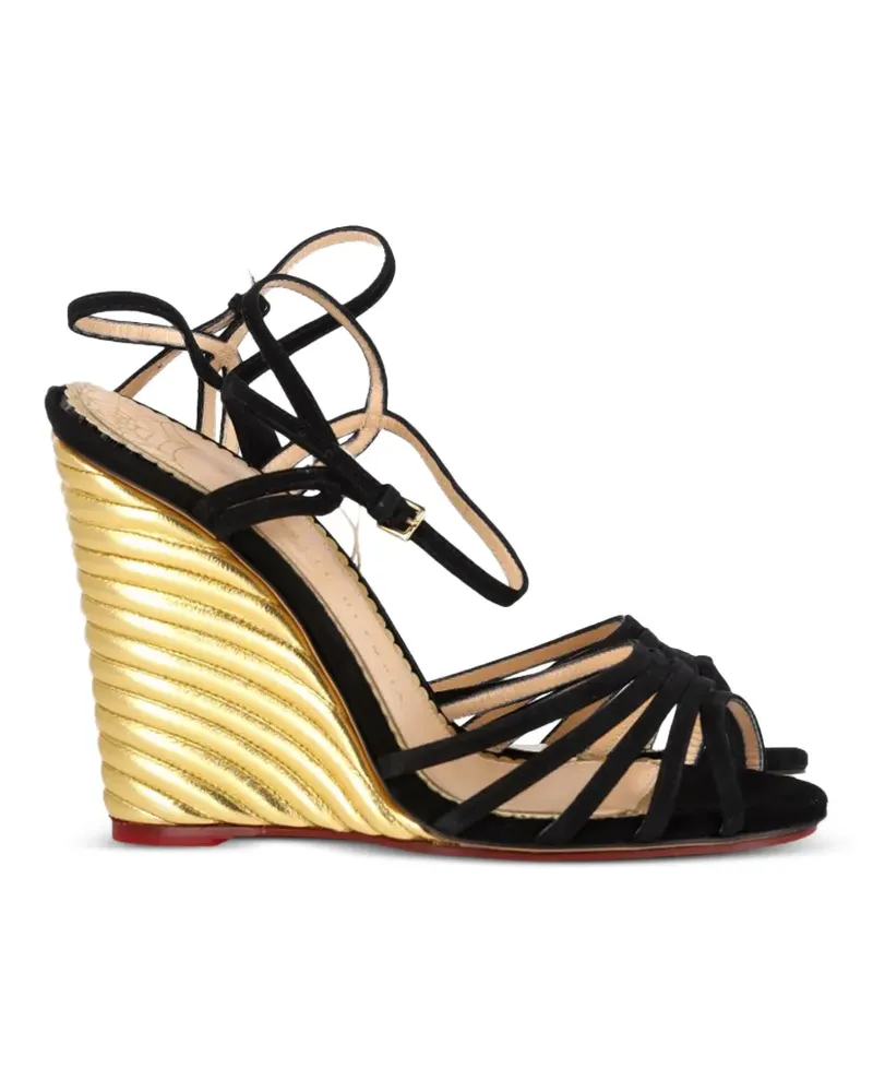 Charlotte Olympia Sandalen mit Knöchelriemen - Schwarz Schwarz