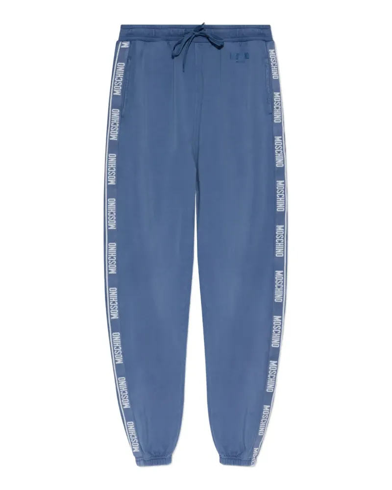 Moschino logo drawstring track pants - Blau Blau